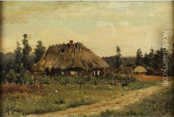 Landliche Landschaft Oil Painting - M Popov