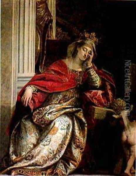 The Wife Of Zebedee Interceding With Christ Over Her Sons Detail Oil Painting - Paolo Veronese (Caliari)