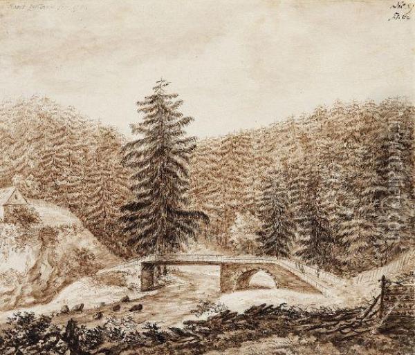 Die Rostrappe Im Harz Oil Painting - Johann Leonhard Blank
