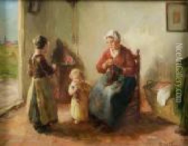 The Young Visitor Oil Painting - Bernard Johann De Hoog