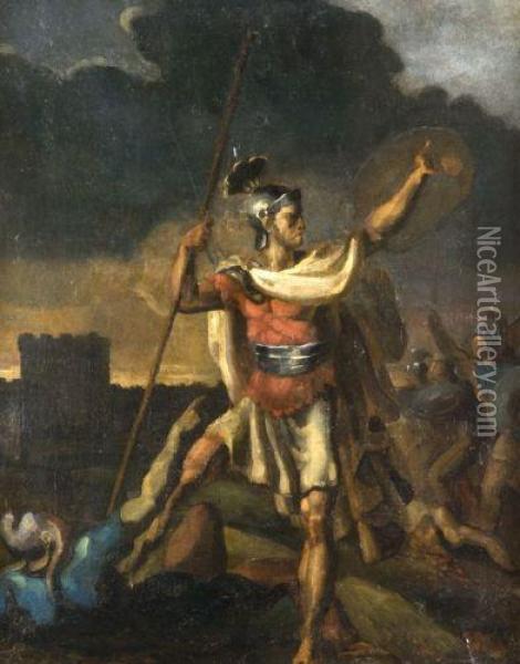 Attaque D'une Ville Fortifiee Par Une Armee Romaine Oil Painting - Theodore Gericault