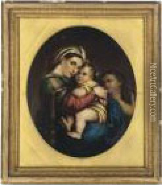 Sanzio, Called Raphael Madonna Della Sedia Oil Painting - Raphael (Raffaello Sanzio of Urbino)