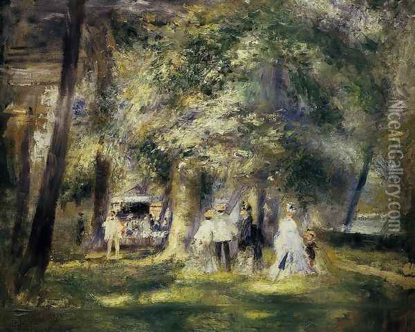 In St Cloud Park Oil Painting - Pierre Auguste Renoir