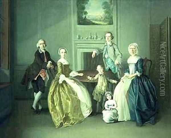 Family Group Oil Painting - Arthur Devis