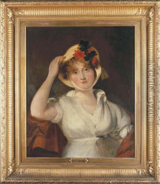 Portrait Of Queen Caroline Oil Painting - Sir Thomas Lawrence