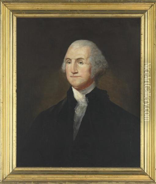 Portrait Of George Washington Oil Painting - Edward Hicks