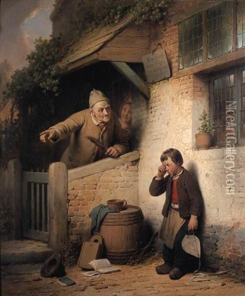 The Naughty Boy Oil Painting - Ferdinand de Braekeleer