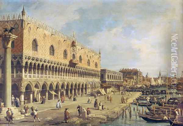 The Riva degli Schiavoni, Venice Oil Painting - (Giovanni Antonio Canal) Canaletto