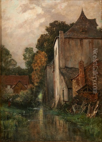 La Riviere D'argent Oil Painting - Hippolyte Emmanuel Boulenger