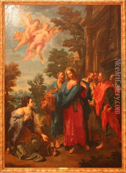 Le Christ Et Marie-madeleine Oil Painting - Nicolas Mignard