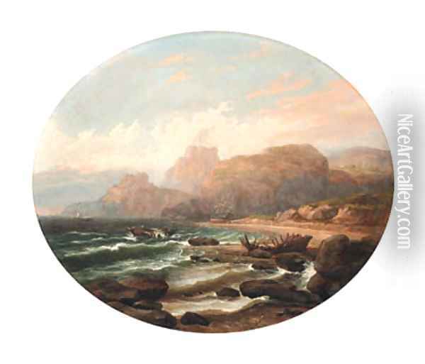 Treacherous Cove Oil Painting - Thomas Birch