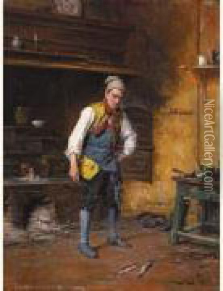 De Onhandige Kok (1889) Oil Painting - Gerard Portielje