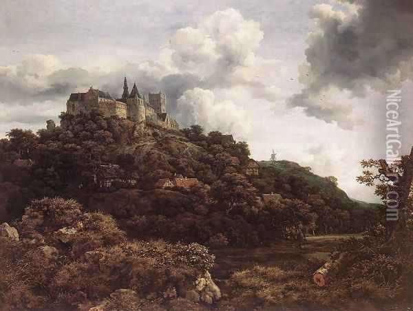 Bentheim Castle 1653 Oil Painting - Jacob Van Ruisdael