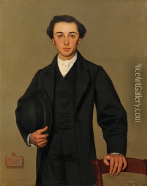 Portrait De Jeune Homme Oil Painting - Auguste Barthelemy Glaize