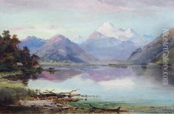 Lake Wakatipu Oil Painting - James Peele
