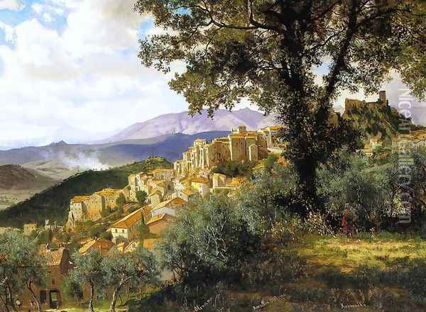 Olevano Oil Painting - Albert Bierstadt