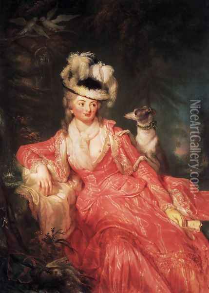 Wilhelmine Encke, Countess Lichtenau 1776 Oil Painting - Anna Dorothea Therbusch