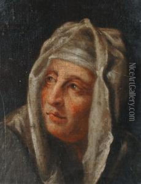 The Head Of An Elderly Maidservant Oil Painting - Cristofano Allori