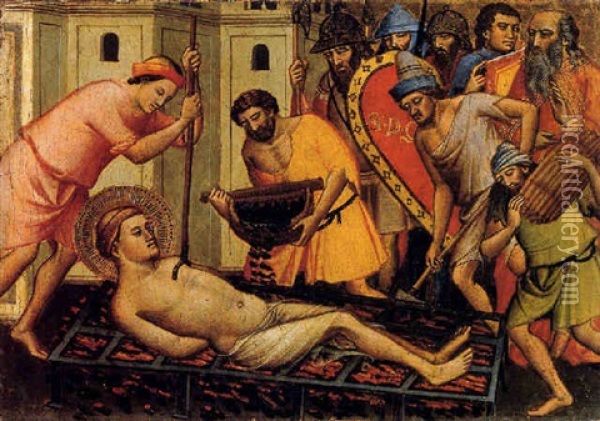 The Martyrdom Of Saint Lawrence Oil Painting - Niccolo di Pietro Gerini