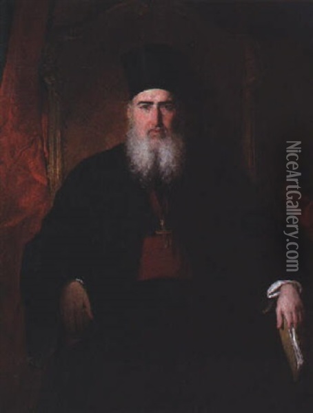 Orthodoxer Metropolit Oil Painting - Friedrich von Amerling