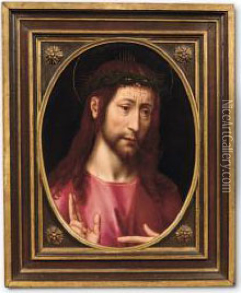 Cristo Benedicente (recto) Oil Painting - Hans Memling