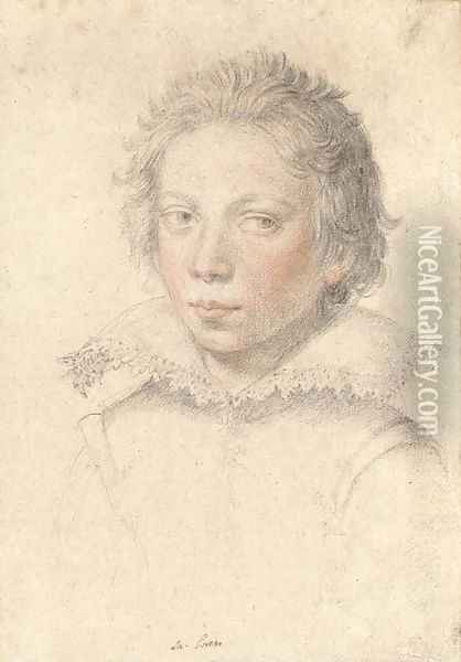 Portrait of a boy Oil Painting - Giuseppe Cesari