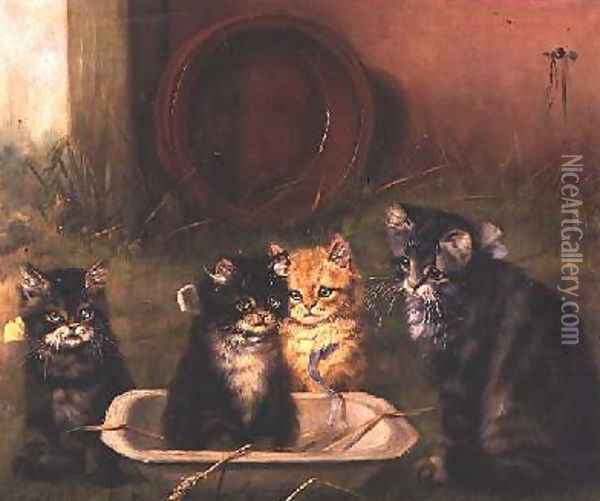 Bath Time Oil Painting - Adrienne Lester