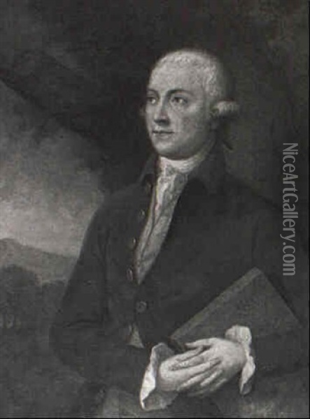 Portrait Of Thomas Pennant, Earl Of Denby, Holding A Legal  Tome Oil Painting - Thomas Gainsborough