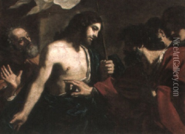 The Incredulity Of Saint Thomas Oil Painting -  Guercino