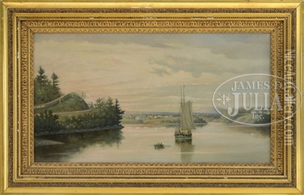 On The Passagassawakeag River Oil Painting - Percy A. Sanborn