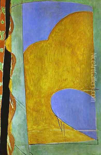 Yellow Curtain Oil Painting - Henri Matisse