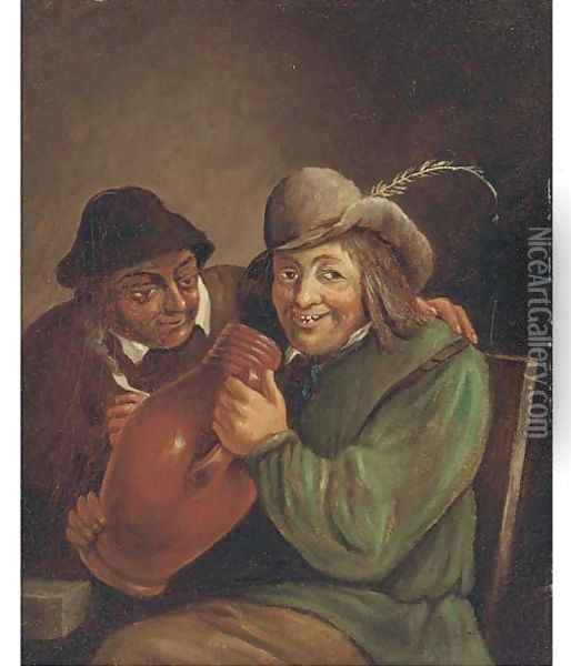 Peasants smoking and drinking in a tavern 5 Oil Painting - David The Younger Teniers
