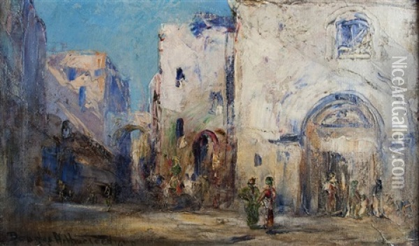 Old Town Oil Painting - Douglas Arthur Teed