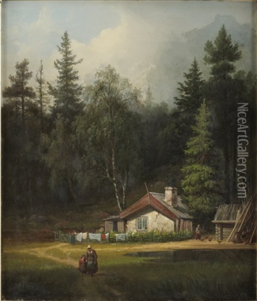Kulan, Drottningholm Oil Painting - Gustaf Wilhelm Palm