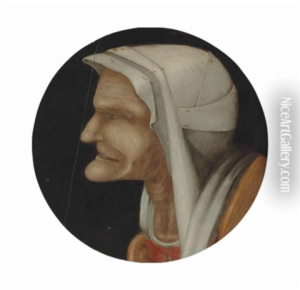 Head Of An Old Peasant Woman Oil Painting - Pieter Brueghel the Younger