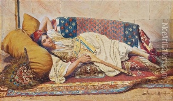 Oriental Jewish Woman Oil Painting - Daniel Israel