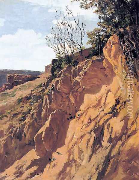 Tajo colorado río Piedra Oil Painting - Carlos de Haes
