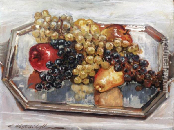 Still Life Of Fruit Oil Painting - Constantin Alexandr. Westchiloff
