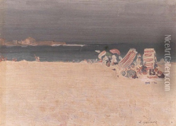Untitled (coogee Beach) Oil Painting - Elioth Gruner