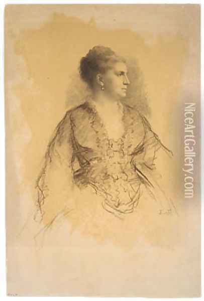 Portrait of a Woman Oil Painting - Eastman Johnson