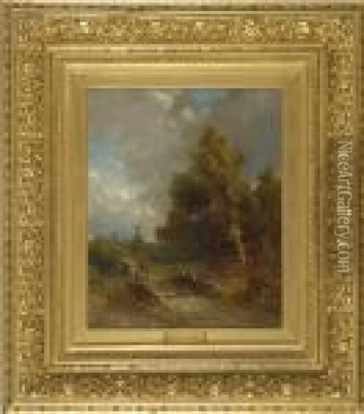 Landscape With Stone Bridge Oil Painting - George Herbert McCord
