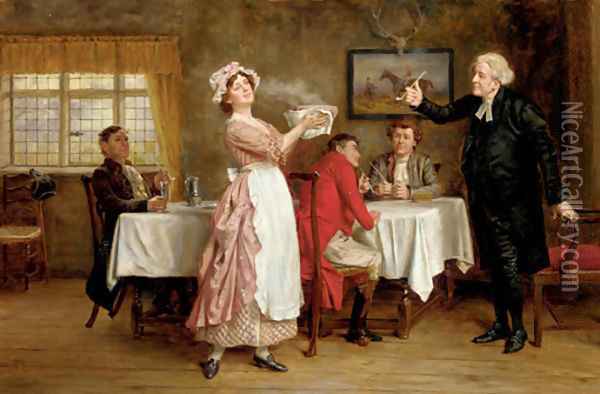 After the Hunt Oil Painting - George Goodwin Kilburne