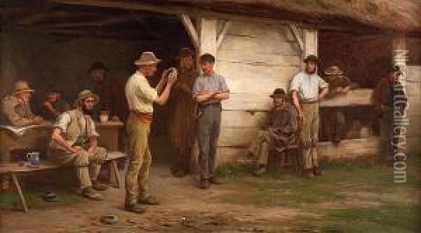 A Game Of Quoits Oil Painting - Henry Garland