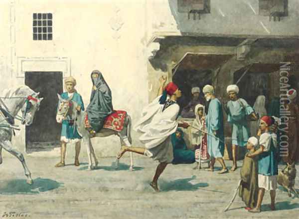 An Egyptian courier Oil Painting - Willem De Famars Testas