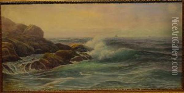 Surf, Cape Ann, Massachusetts Oil Painting - George Howell Gay