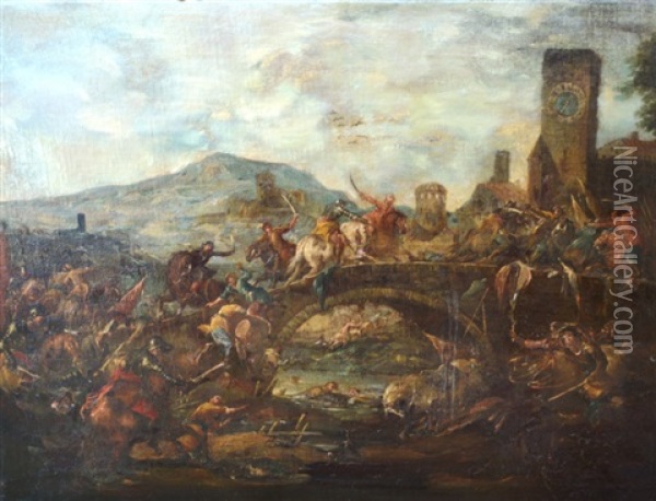 Le Choc De Cavalerie Oil Painting - Francesco Monti