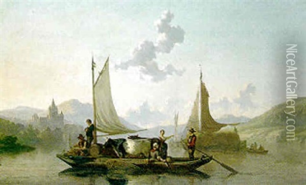 Passage Du Lac Oil Painting - A. de Bylant