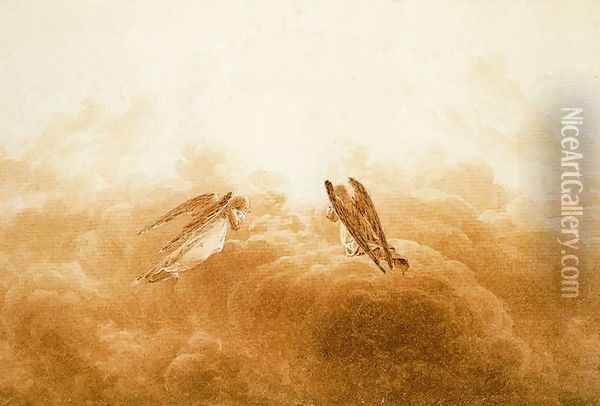 Angels in Adoration Oil Painting - Caspar David Friedrich