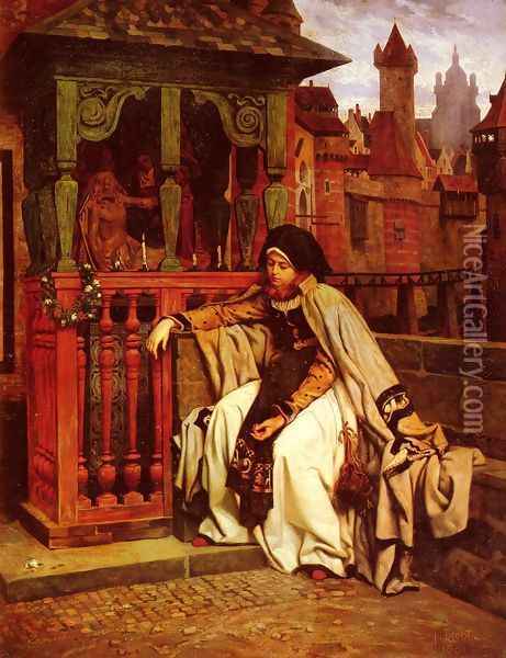 Marguerite Au Rempart (Marguerite by the Rampart) Oil Painting - James Jacques Joseph Tissot