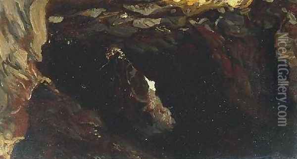 Cave, Tintagel Oil Painting - Sir William Blake Richmond